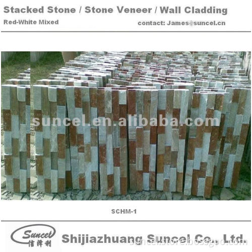 Rusty-White Stone Veneer for Wall Cladding